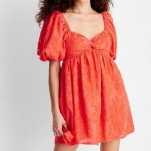 Elegant Orange Mini Dress